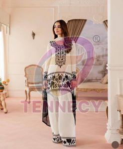 Designer Natural Crepe Farshi Palazzo Set