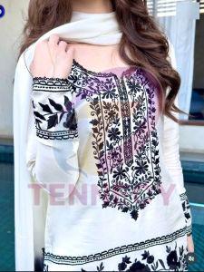 Designer Natural Crepe Farshi Palazzo Set