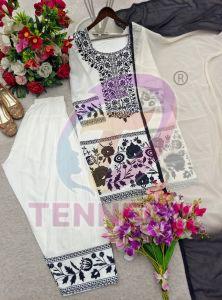 Designer Natural Crepe Farshi Palazzo Set
