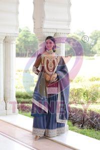 Designer NC Silk Sharara Suit Set