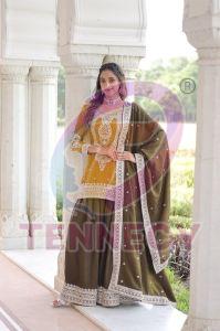 Designer NC Silk Sharara Suit Set