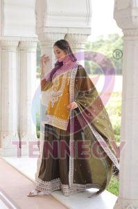 Designer NC Silk Sharara Suit Set