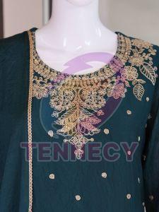 Designer Rangoli Crush Kurti Palazzo Dupatta Set