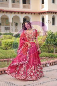 Designer Sequins Embroidered Lehenga Choli Set