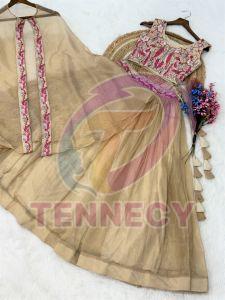 Designer Sindur Silk Lehenga Choli with Shrug