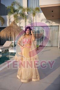Designer Sindur Silk Lehenga Choli with Shrug