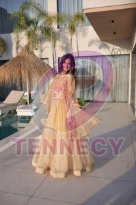 Designer Sindur Silk Lehenga Choli with Shrug