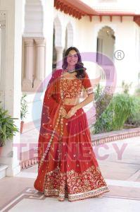 Designer Vichitra Silk Lehenga Choli Set
