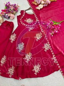 Designer Zmy Chu Silk Gown Palazzo Set