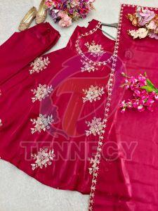 Designer Zmy Chu Silk Gown Palazzo Set
