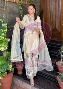 Embroidered French Crepe Ethnic Suit Set