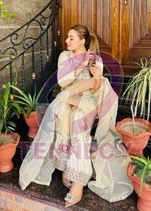 Embroidered French Crepe Ethnic Suit Set