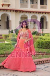Faux Georgette Bridal Lehenga Set