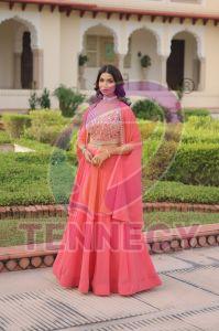 Faux Georgette Bridal Lehenga Set