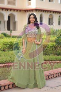 Faux Georgette Bridal Lehenga Set