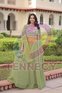 Faux Georgette Bridal Lehenga Set