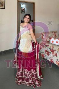 Fendy Silk Sleeveless Kurti Lehenga Set