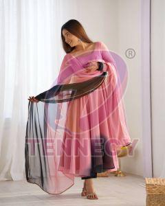 Fox Georgette Anarkali Set