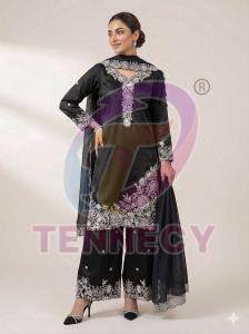 French Crepe Palazzo Suit With Dupatta