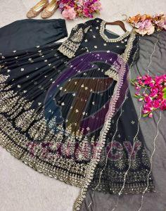 Full Sleeve Designer Georgette Gown Set
