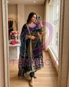 Full Sleeve Designer Georgette Gown Set