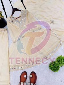 Fully Flair French Crepe Ethnic Suit Set