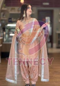Glass Satin Farshi Plazzo Set