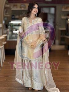 Glass Satin Farshi Plazzo Set