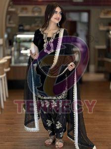 Glass Satin Farshi Plazzo Set