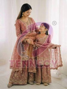 Gmy Silk Mother Daughter Set