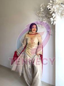Heavy Embroidered Organza Farshi Suit Set