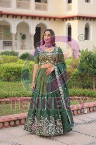 Heavy Sequins Zari Embroidered Lehenga Set