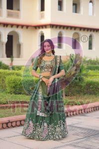 Heavy Sequins Zari Embroidered Lehenga Set