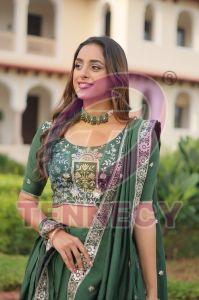 Heavy Sequins Zari Embroidered Lehenga Set