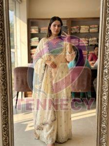 Mirror Diamond Embroidered Ethnic Sharara Set