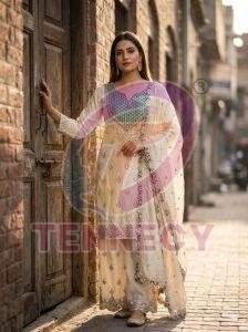 Mirror Diamond Embroidered Ethnic Sharara Set