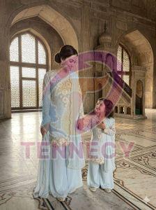 Mother Daughter Party Wear Combo Set