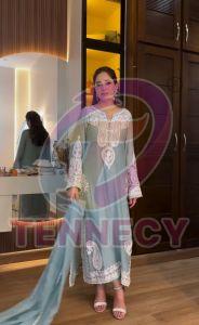 Organza Silk Plazzo Set