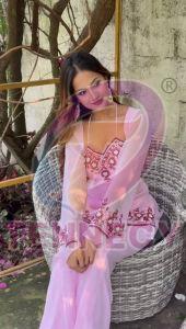 Pink Faux Georgette Top Plazzo Set