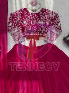 Pink Jmv Silk Lehenga Set