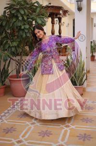 Printed Party Wear Jacquard Lehenga Choli Set