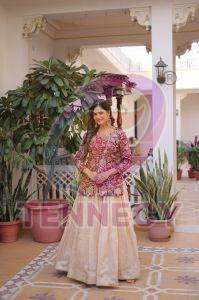 Printed Party Wear Jacquard Lehenga Choli Set