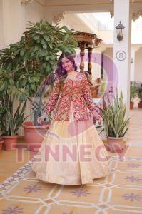 Printed Party Wear Jacquard Lehenga Choli Set