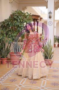 Printed Party Wear Jacquard Lehenga Choli Set