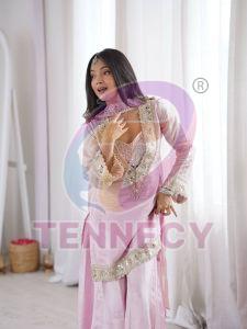 Real Mirror Embroidered Palazzo Suit Set
