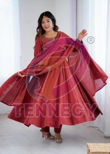 Roman Shimmer Anarkali Set
