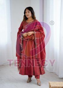 Roman Shimmer Anarkali Set
