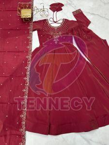 Roman Shimmer Anarkali Set