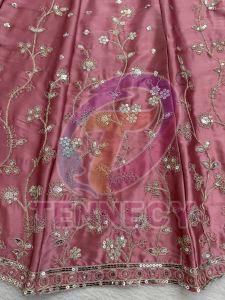 Rose Pink Japan Satin Lehenga Choli Set
