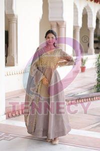 Sequins Zari Embroidered Party Wear Gown